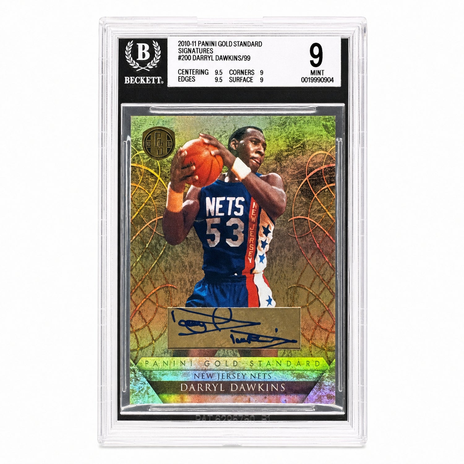 2010 Panini Gold Standard 200 Darryl Dawkins Signatures /99 Beckett 9 Mint New Jersey Nets Auto