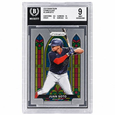 2021 Panini Prizm Juan Soto #SG-3 Stained Glass BGS 9