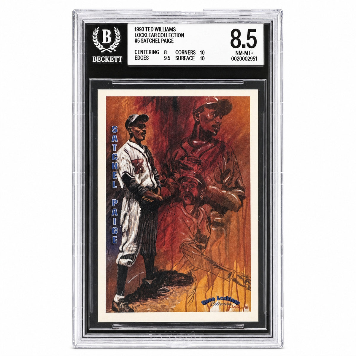 1993 Ted Williams Locklear Collection Satchel Paige #LC5 BGS 8.5