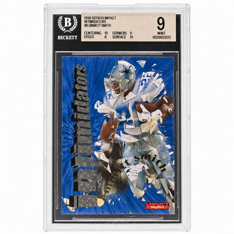 1996 Skybox Impact Emmitt Smith #8 Intimidators Cowboys BGS 9