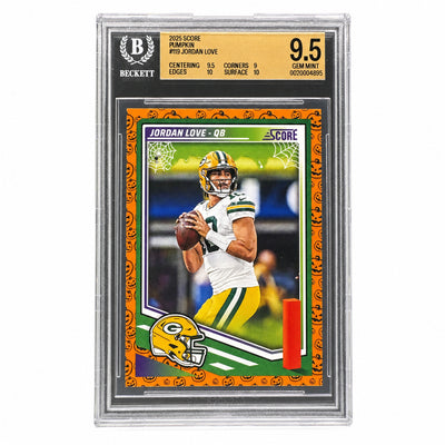 2025 Panini Score Jordan Love #119 Pumpkin Packers BGS 9.5