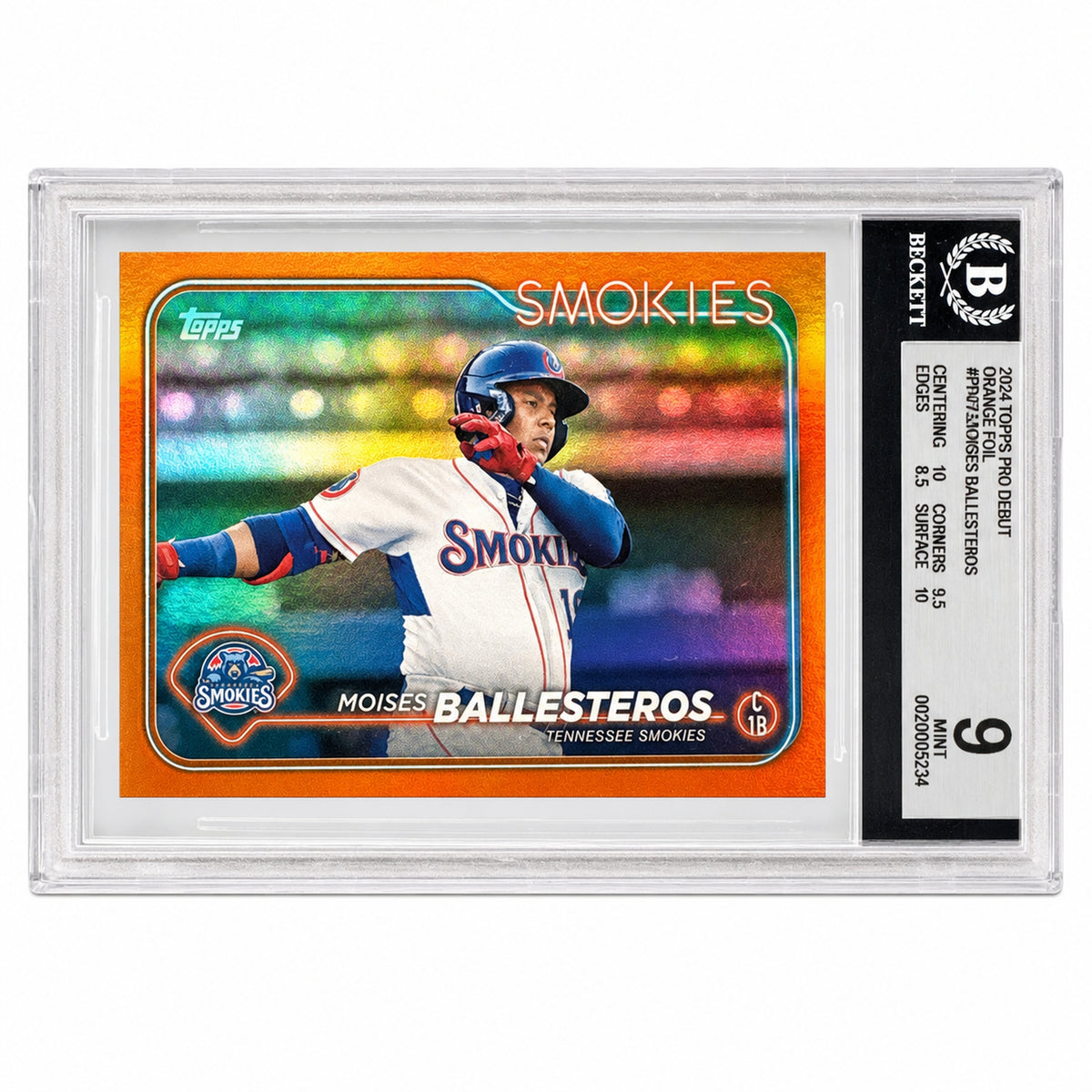 2024 Topps Pro Debut Moises Ballesteros #PD-75 Orange Foil 18/25 BGS 9