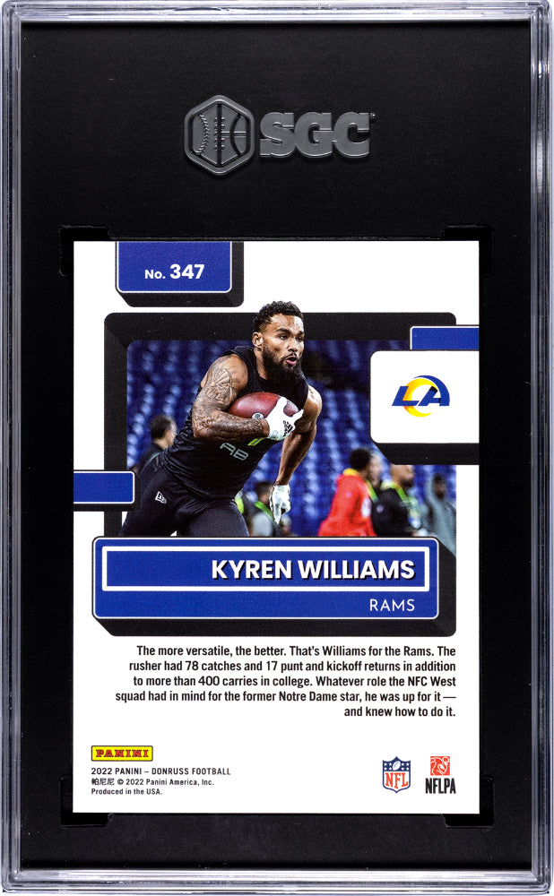 2022 Panini Donruss Kyren Williams #347 SGC 9.5