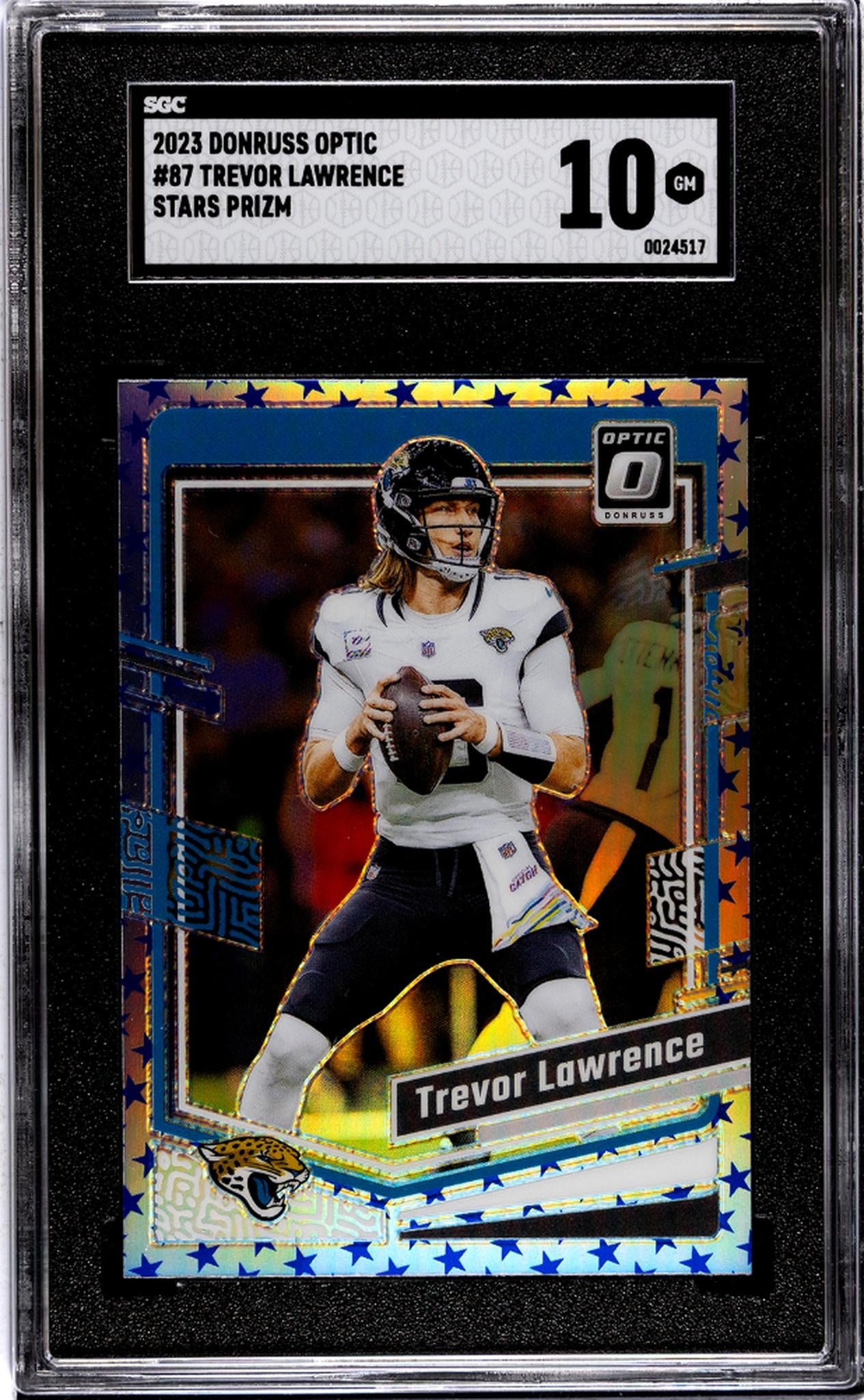 2023 Donruss Optic #87 Trevor Lawrence Stars Prizm SGC 10