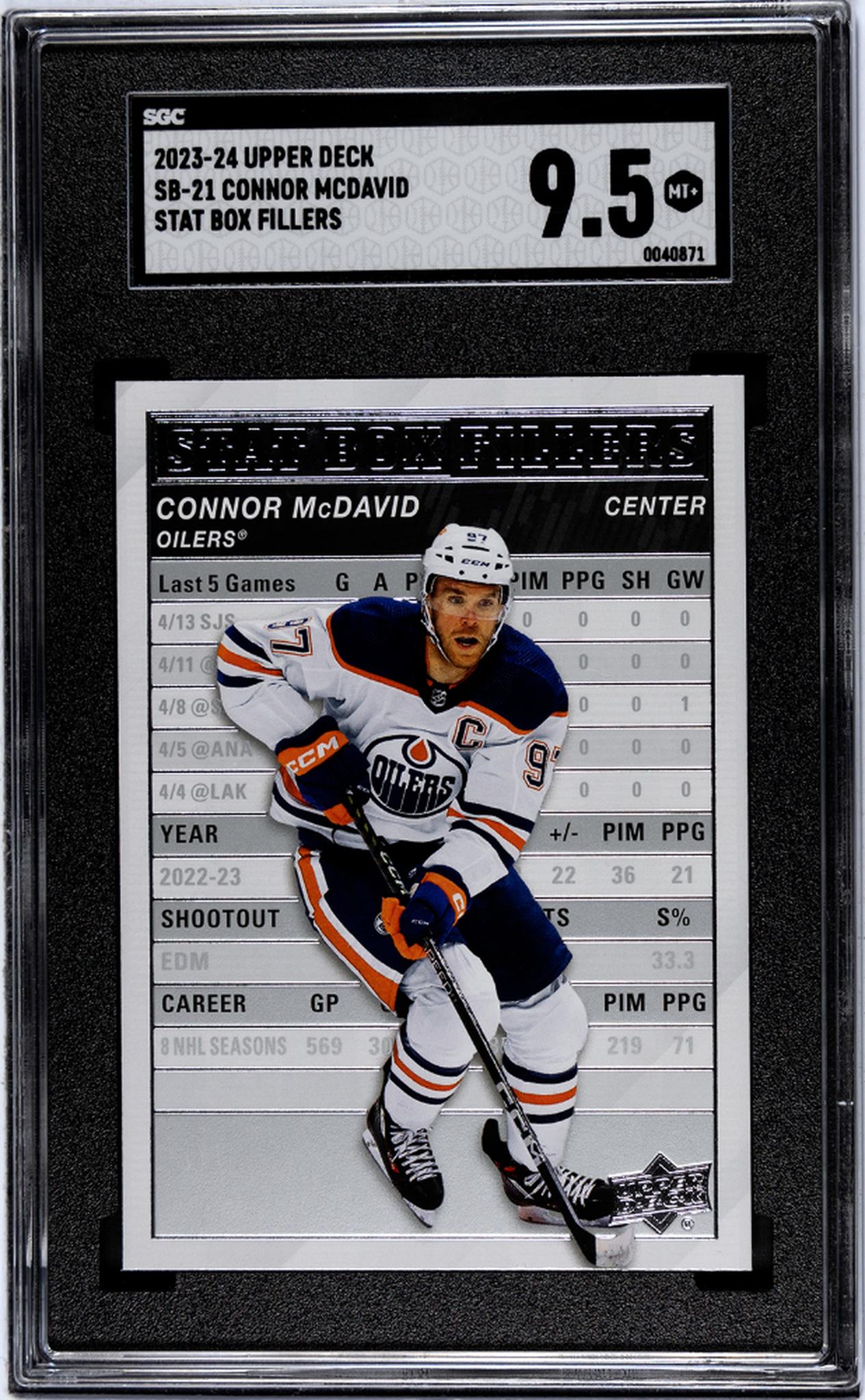 2023 Upper Deck Upper Deck Series 1 Connor McDavid #SB-21 SGC 9.5