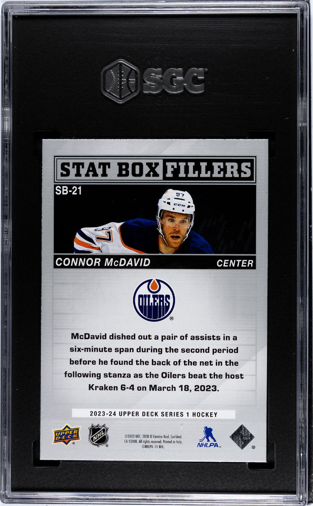 2023 Upper Deck Upper Deck Series 1 Connor McDavid #SB-21 SGC 9.5