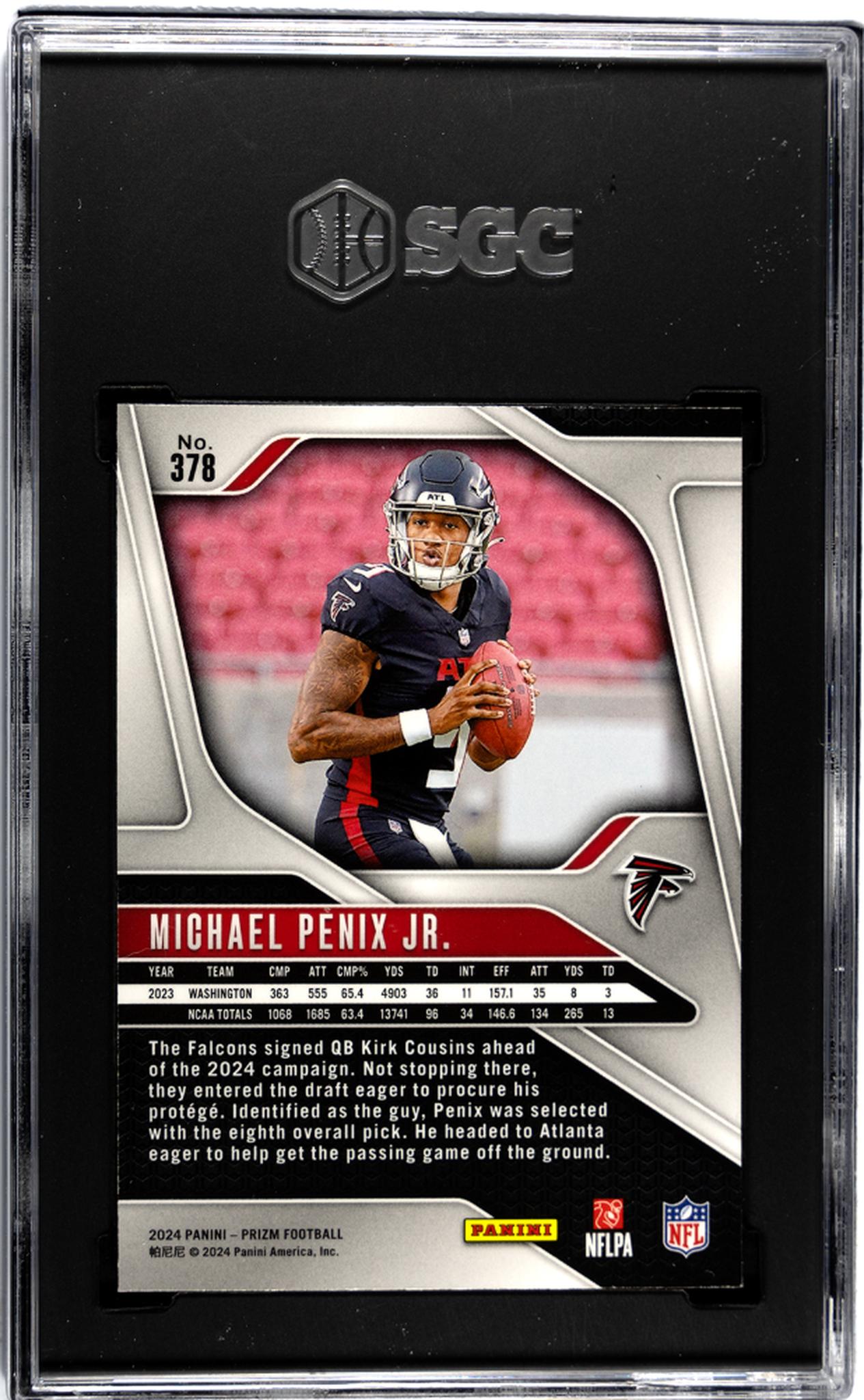 2024 Panini Prizm #378 Michael Penix Jr. SGC 10