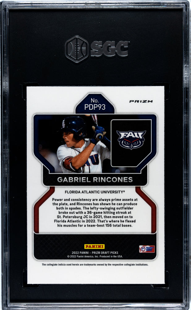 2022 Prizm #PDP93 Gabriel Rincones SGC 9.5