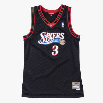 Mitchell & Ness Women's Allen Iverson Black Philadelphia 76ers 2000/01 Hardwood Classics Swingman Jersey