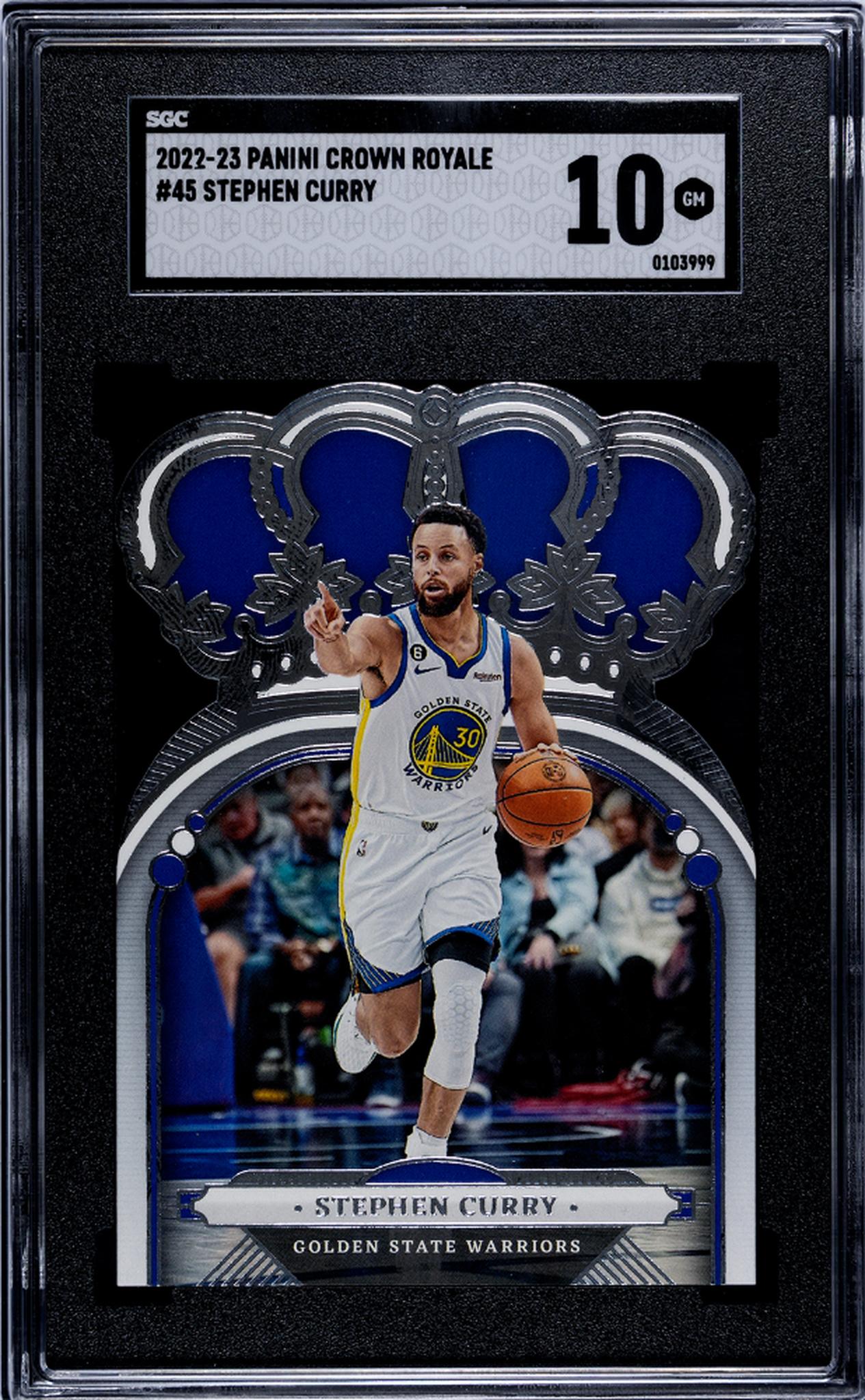 2022-23 Panini Crown Royale #45 Stephen Curry SGC 10