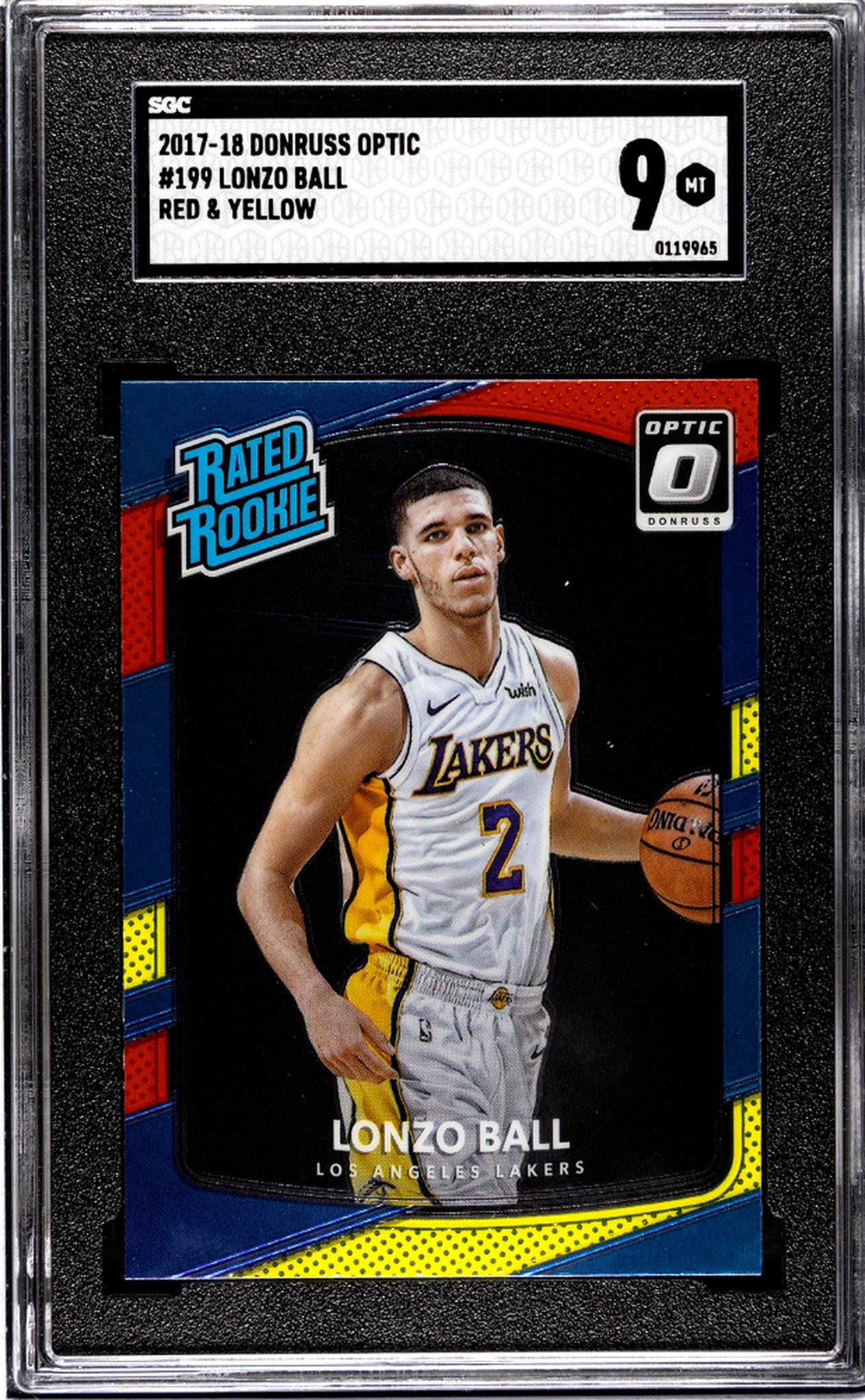 2017 Donruss Optic #199 Lonzo Ball SGC 9