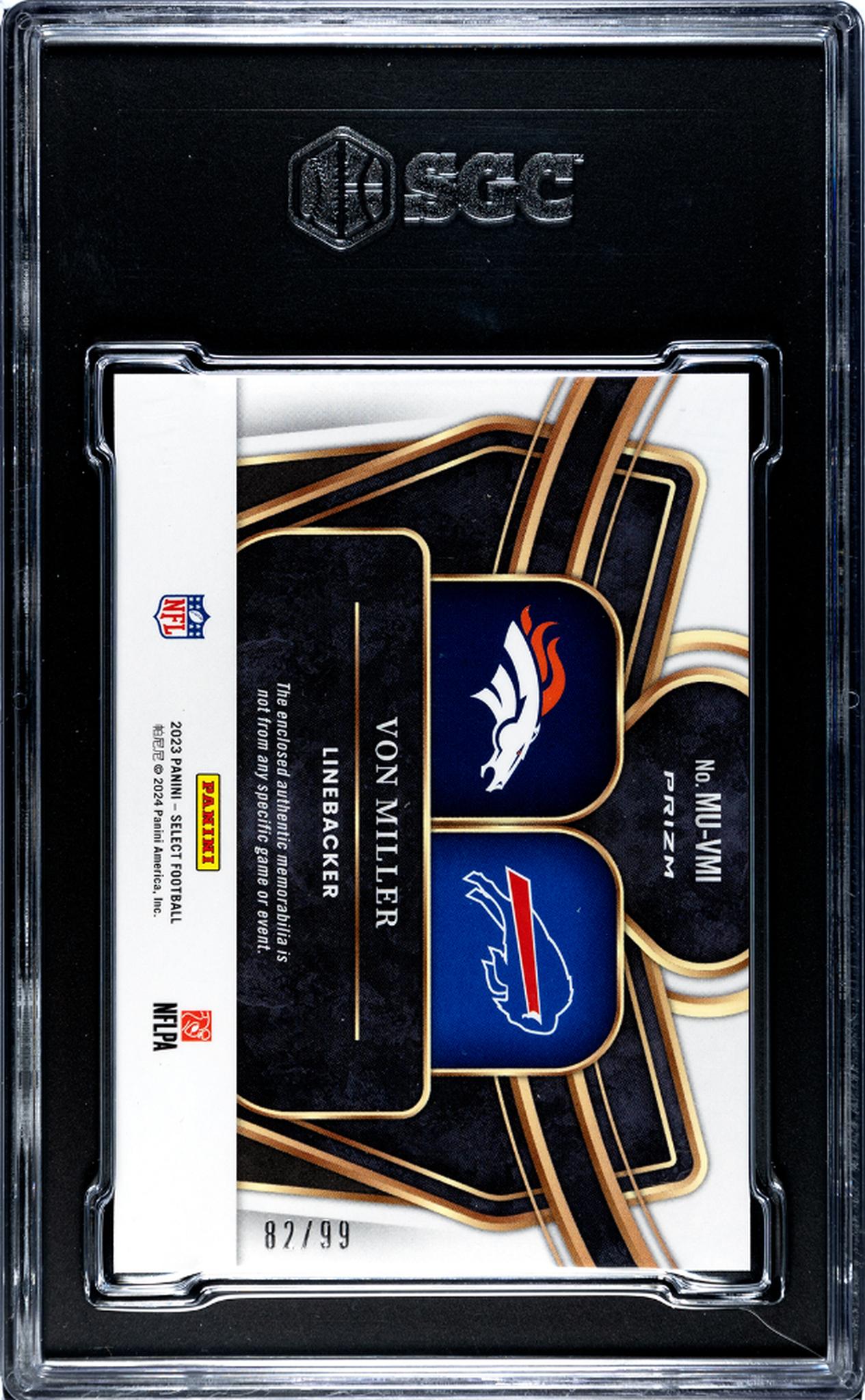 2023 Select #MU-VMI Von Miller Multiverse Material /99 SGC 9.5