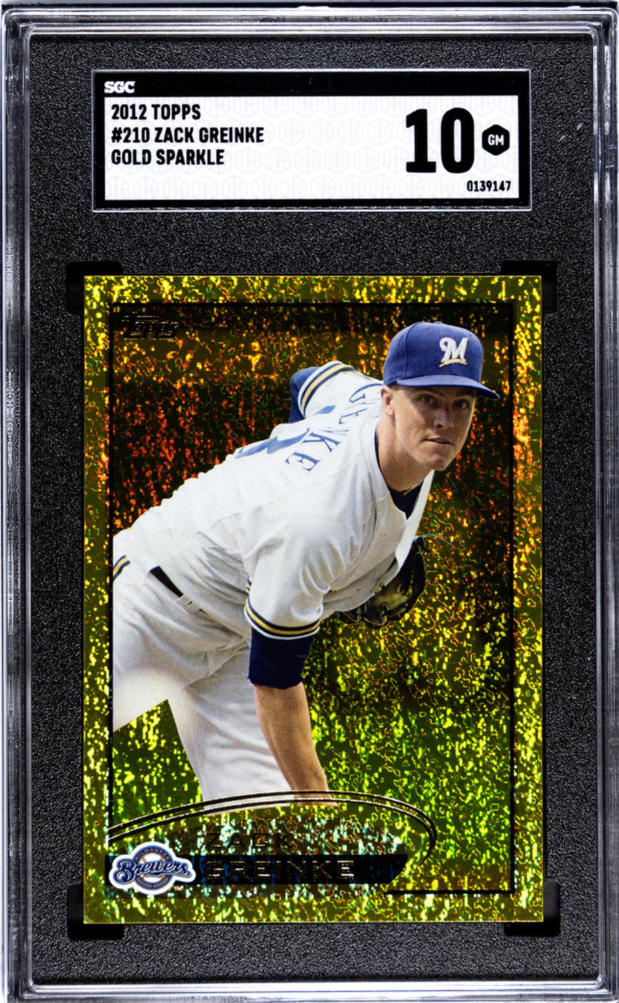 2012 Topps #210 Zack Greinke Gold Sparkle SGC 10