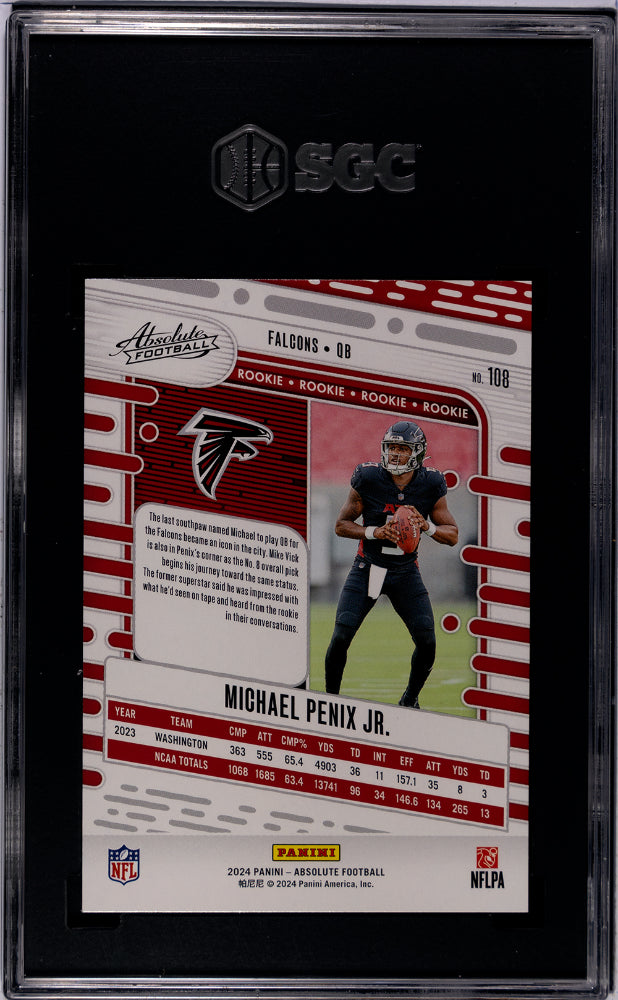 2024 Panini Absolute Michael Penix Jr. #108 RC SGC 10