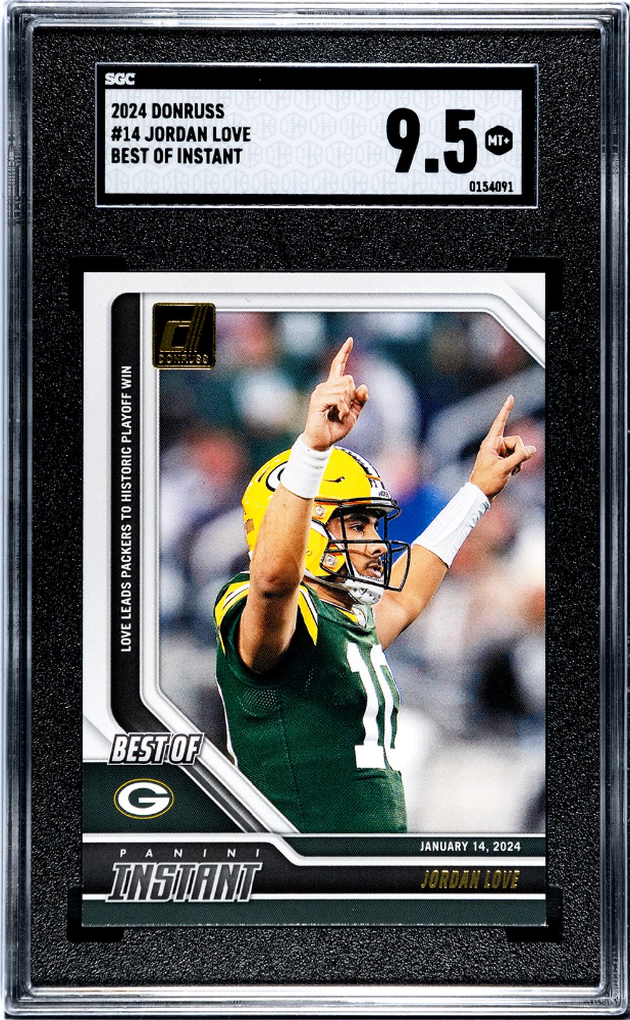 2024 Donruss Best of Instant Jordan Love #14 SGC 9.5