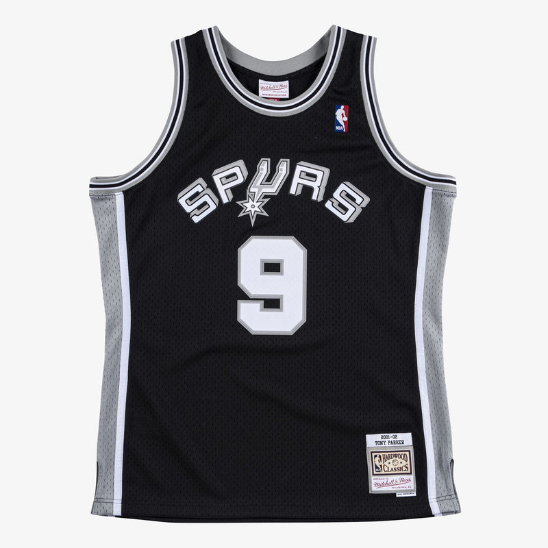 Mitchell & Ness Tony Parker Black San Antonio Spurs 2001/02 Hardwood Classics Swingman Player Jersey