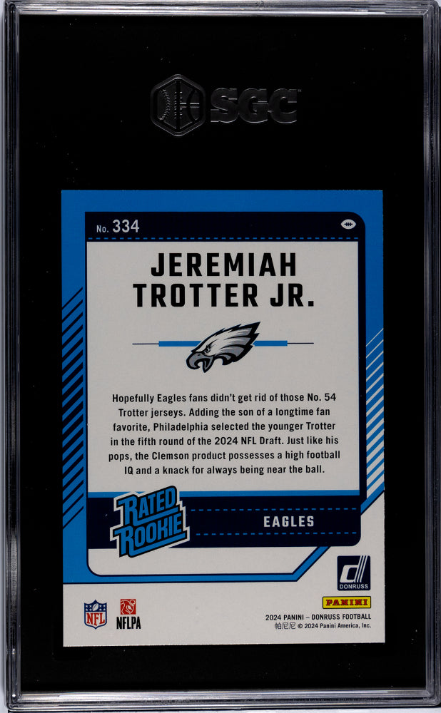 2024 Donruss #334 Jeremiah Trotter Jr. Rated Rookie SGC 9.5