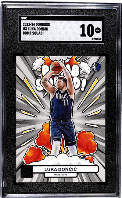 2023-24 Donruss #3 Luka Doncic Bomb Squad SGC 10