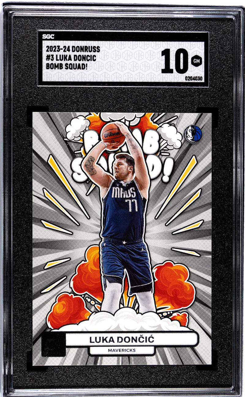 2023-24 Donruss #3 Luka Doncic Bomb Squad SGC 10