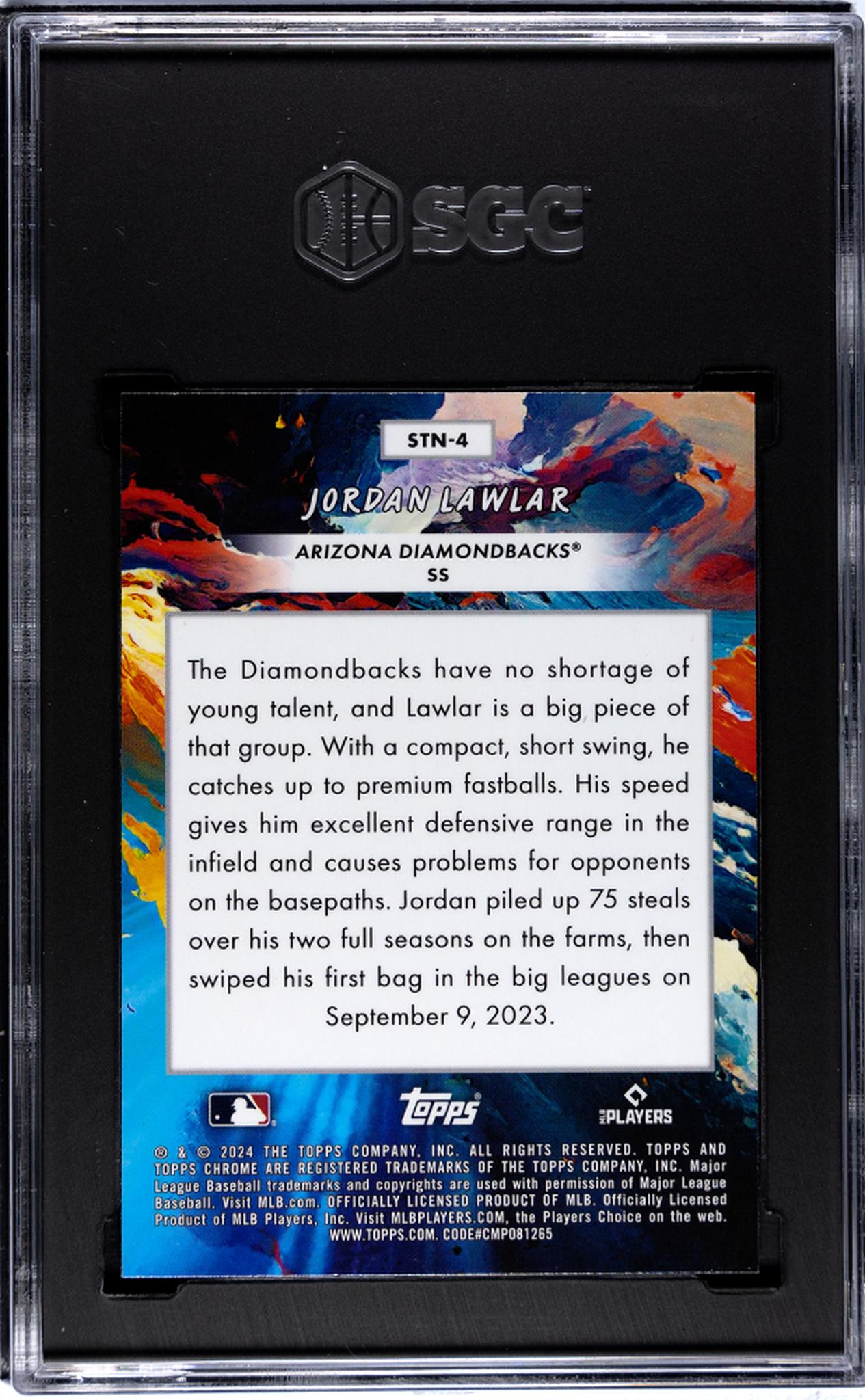 2024 Topps Cosmic Chrome Stars in the Night Jordan Lawlar #STN-4 RC SGC 9