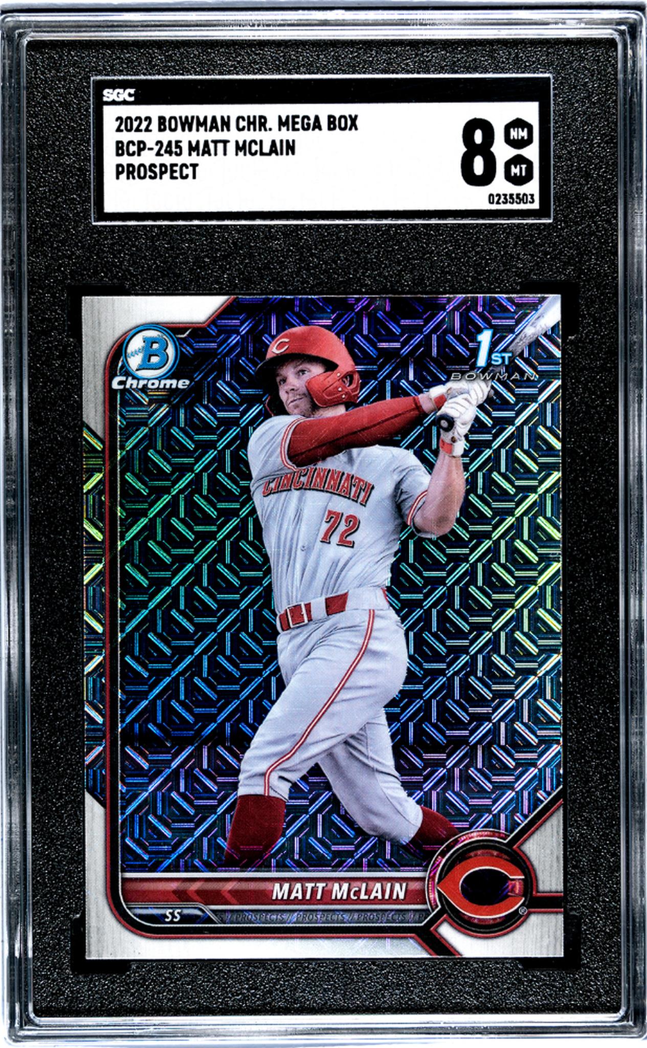 2022 Bowman Chrome Mega Box Matt McLain #BCP-245 SGC 8