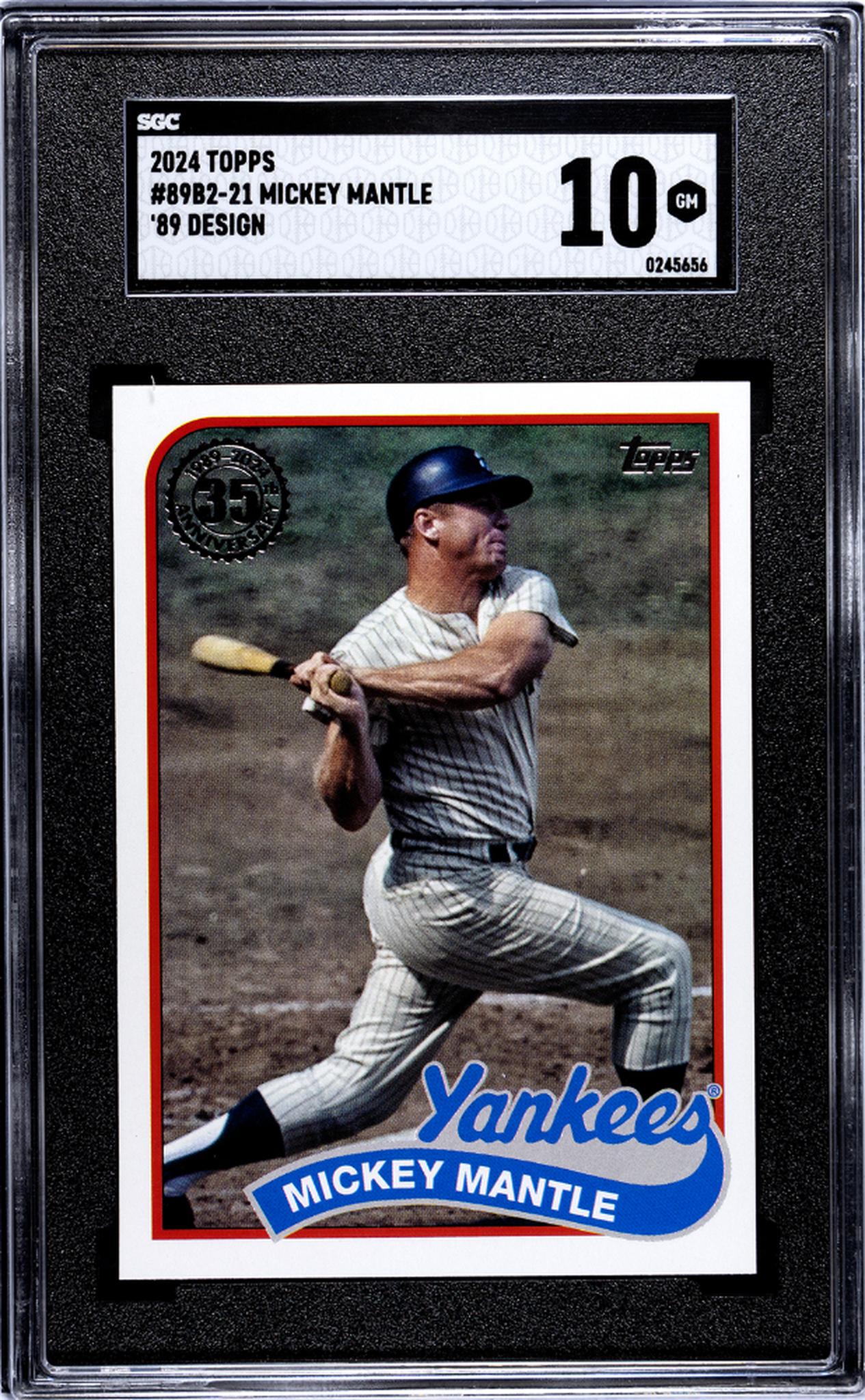 2024 Topps #89B2-21 Mickey Mantle SGC 10 Gem Mint Yankees