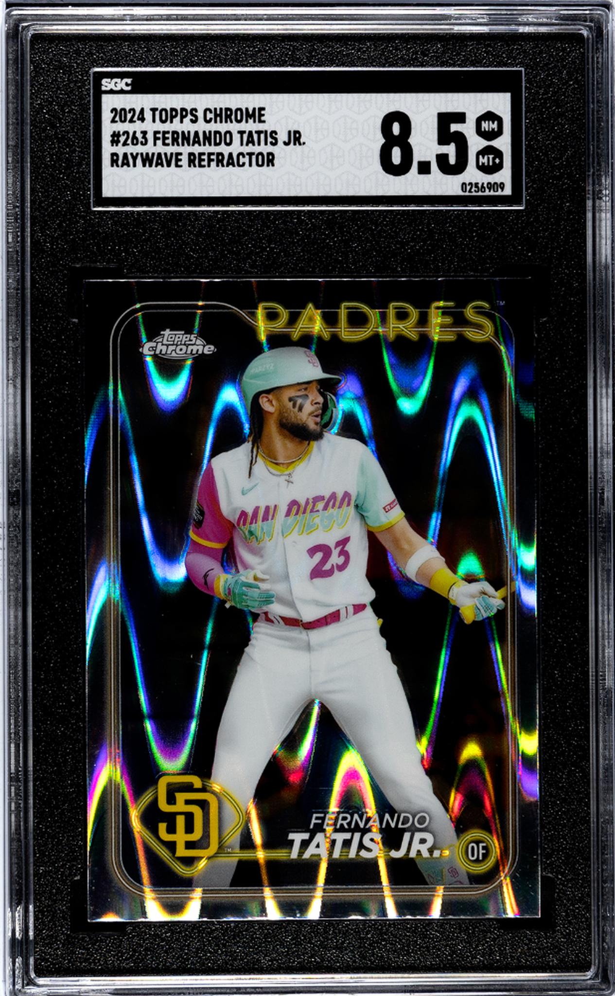 2024 Topps Chrome #263 Fernando Tatis Jr. RayWave Refractor SGC 8.5