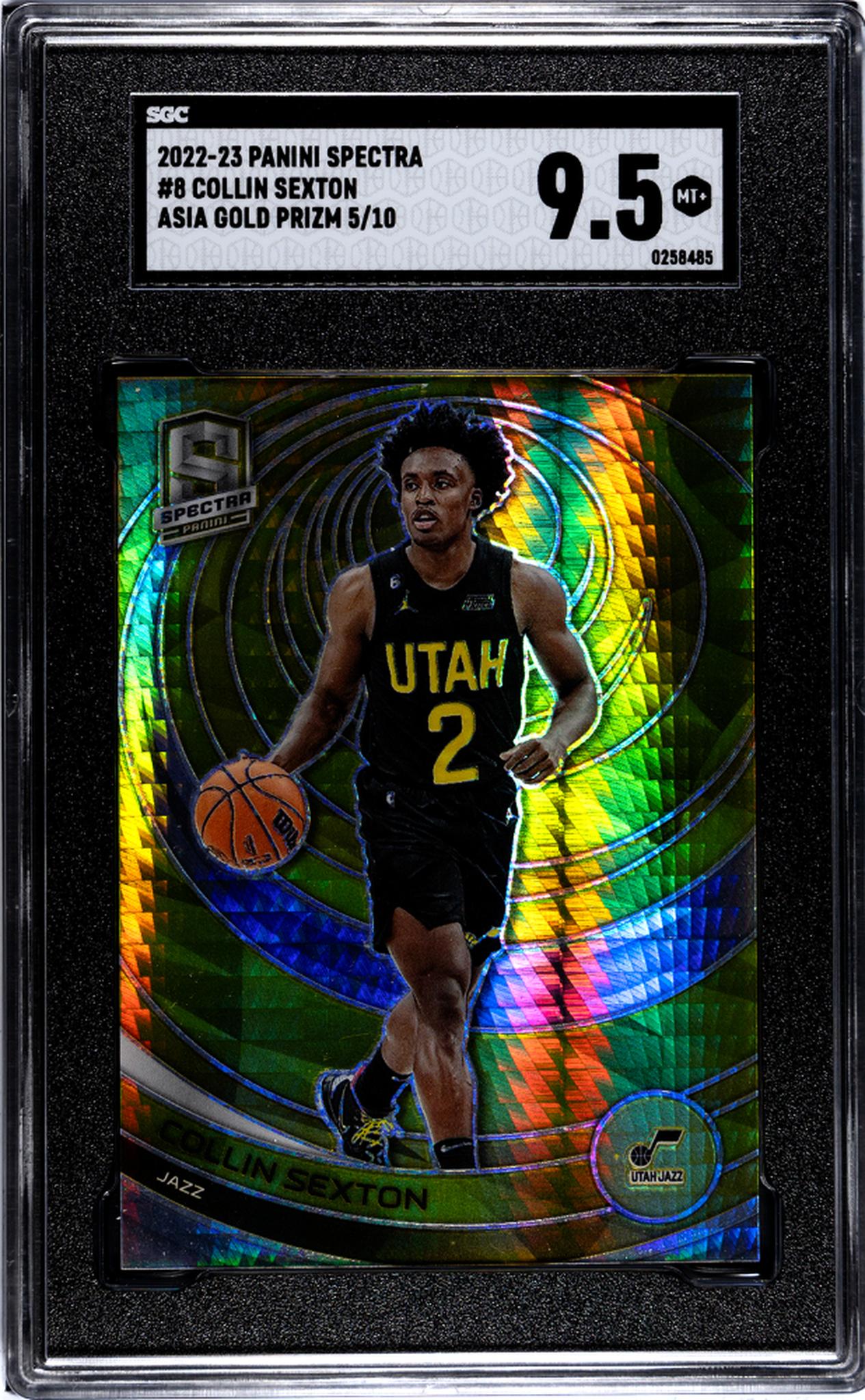2022-23 Panini Spectra #8 Collin Sexton Asia Gold Prizm 05/10 SGC 9.5