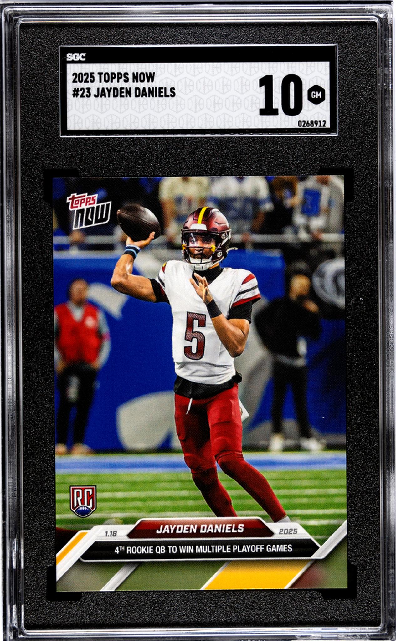 2025 Topps Now #23 Jayden Daniels SGC 10