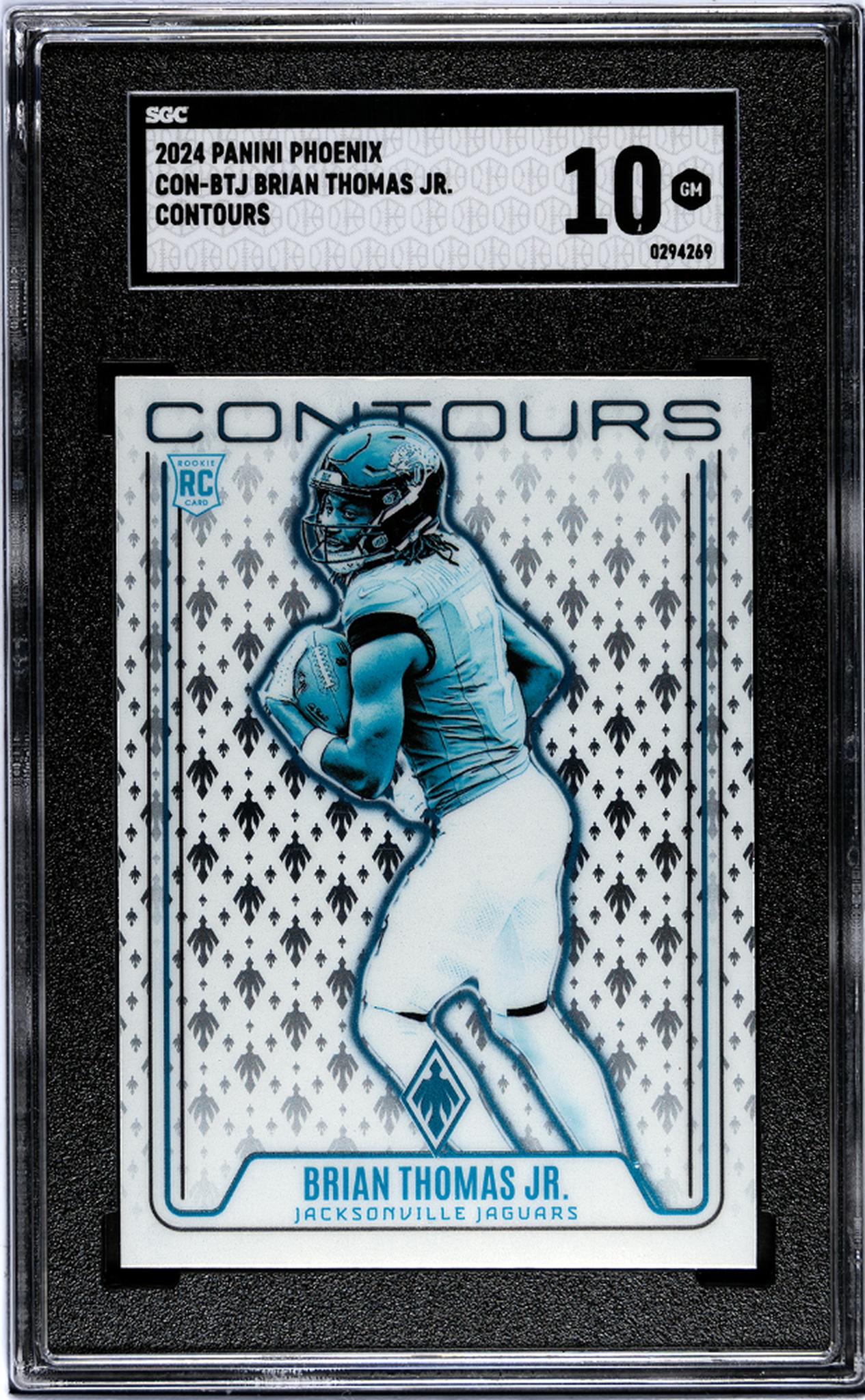 2024 Panini Phoenix #CON-BTJ Brian Thomas Jr. Contours SGC 10