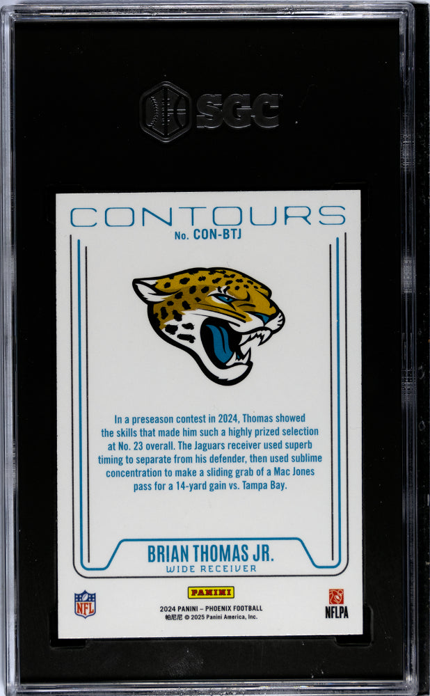 2024 Panini Phoenix #CON-BTJ Brian Thomas Jr. Contours SGC 10