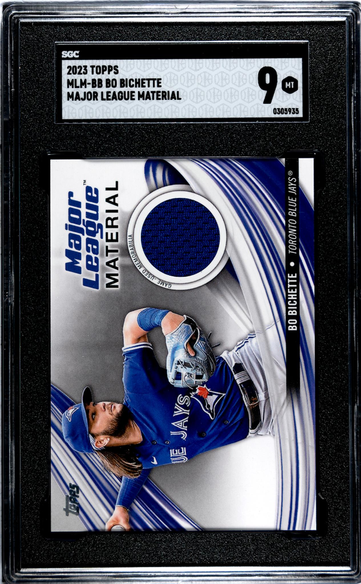 2023 Topps Series 1 Major League Material Bo Bichette #MLM-BB Relic SGC 9