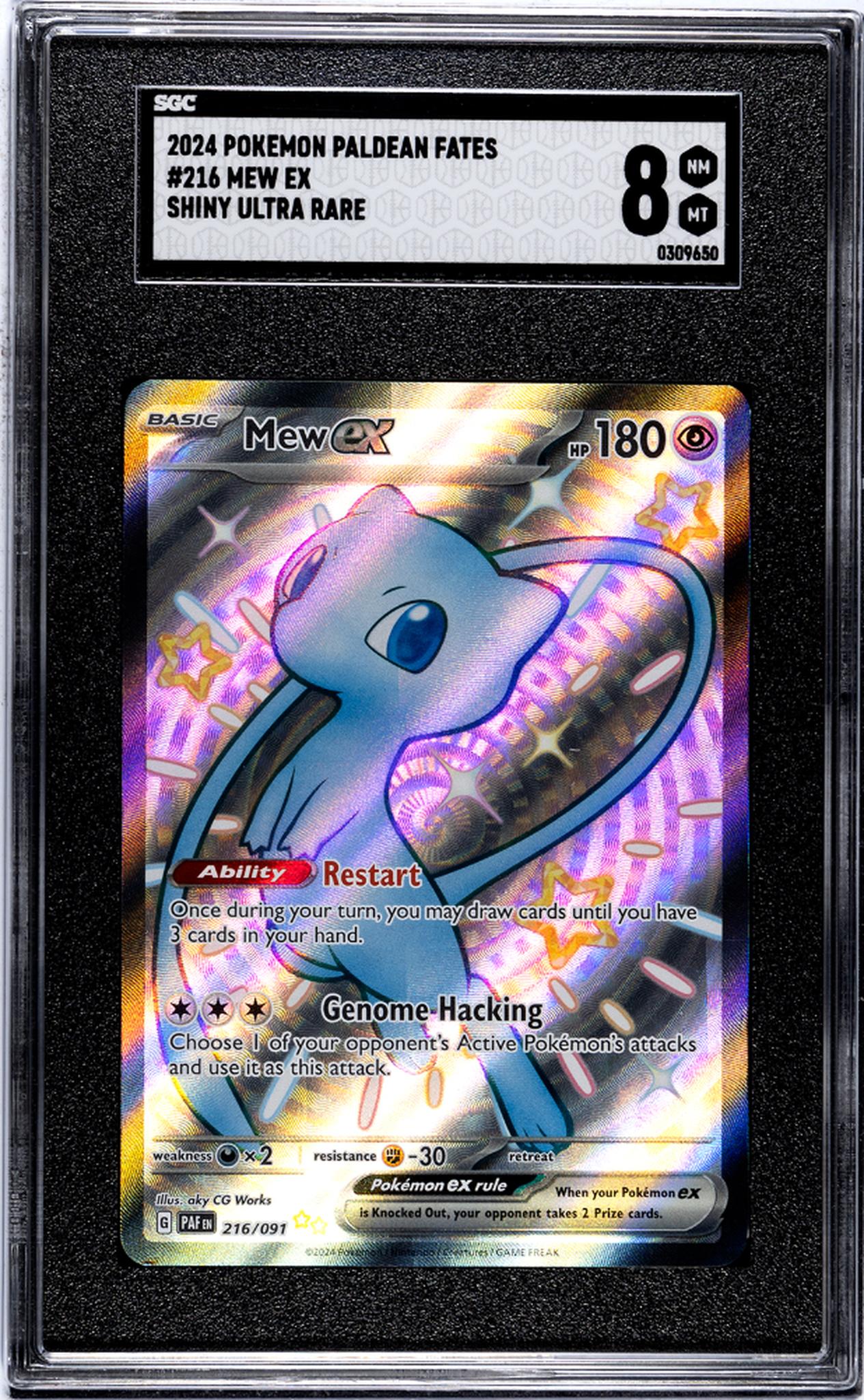 2024 Pokémon Scarlet & Violet Paldean Fates Shiny Mew #216/091 EX SGC 8