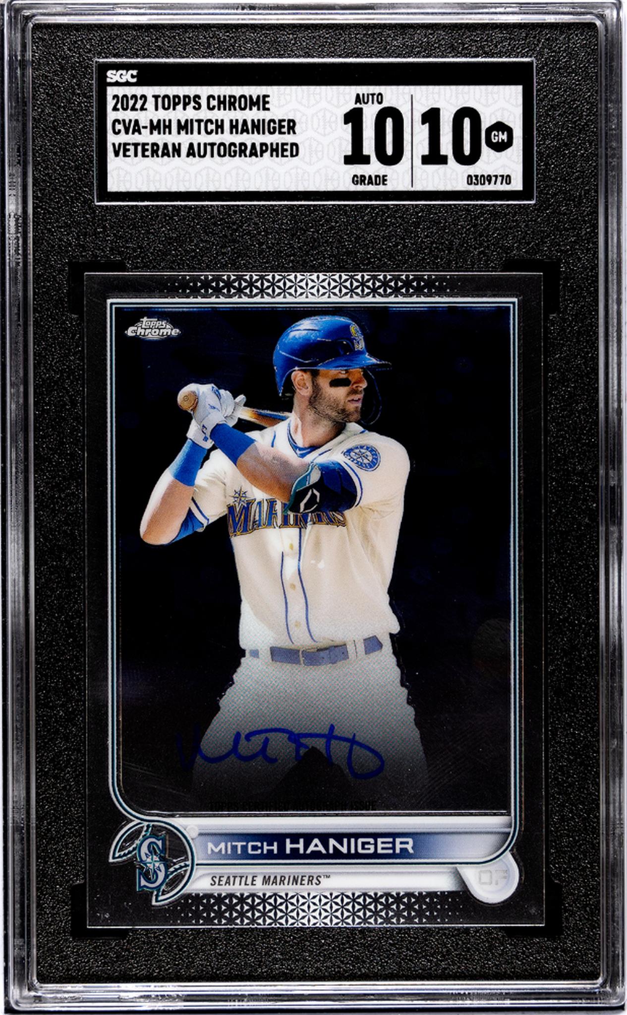 2022 Topps Chrome #CVA-MH Mitch Haniger Veteran Autographed Auto SGC 10