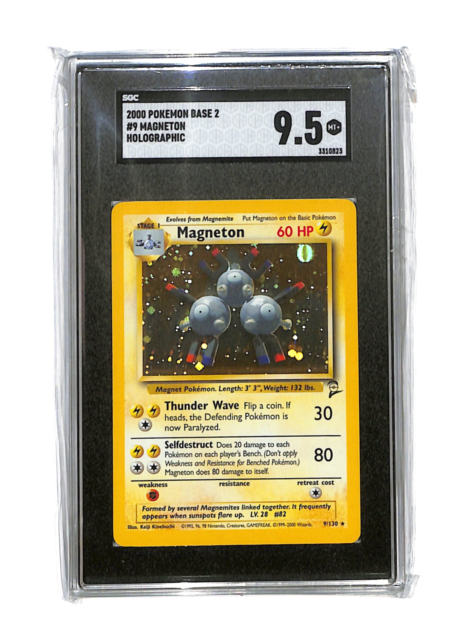 2000 Pokemon Base Set 2 Holo Magneton #9 SGC 9.5