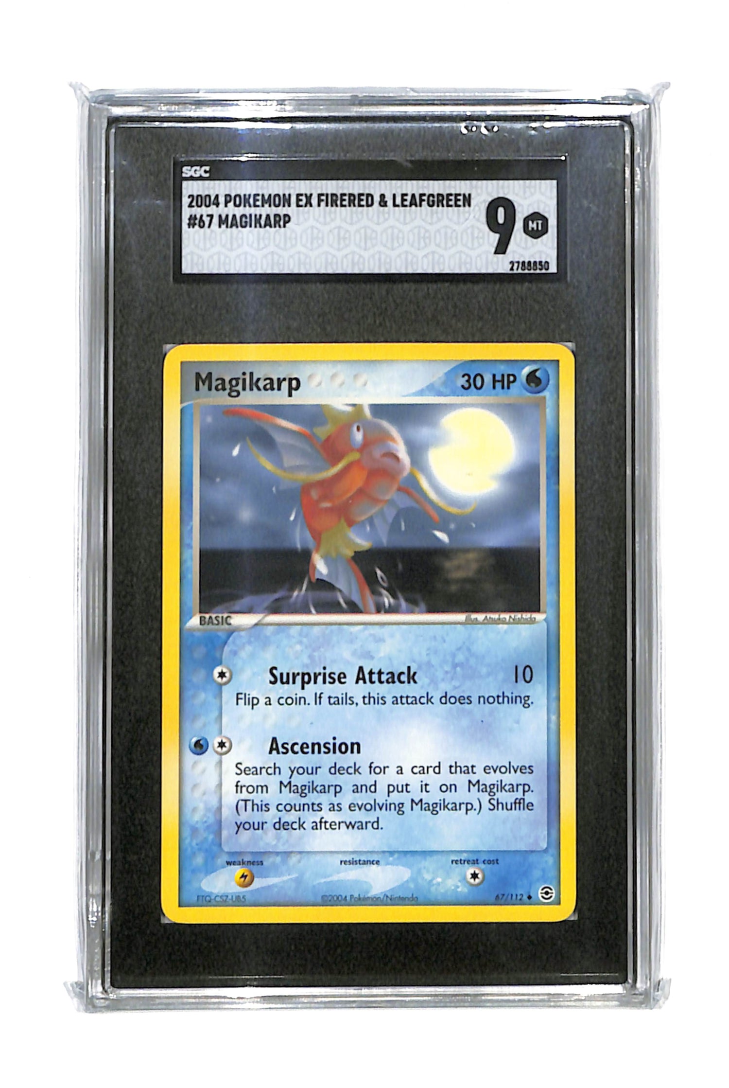 2004 Pokemon Ex Fire Red Leaf Green Magikarp #67 SGC 9