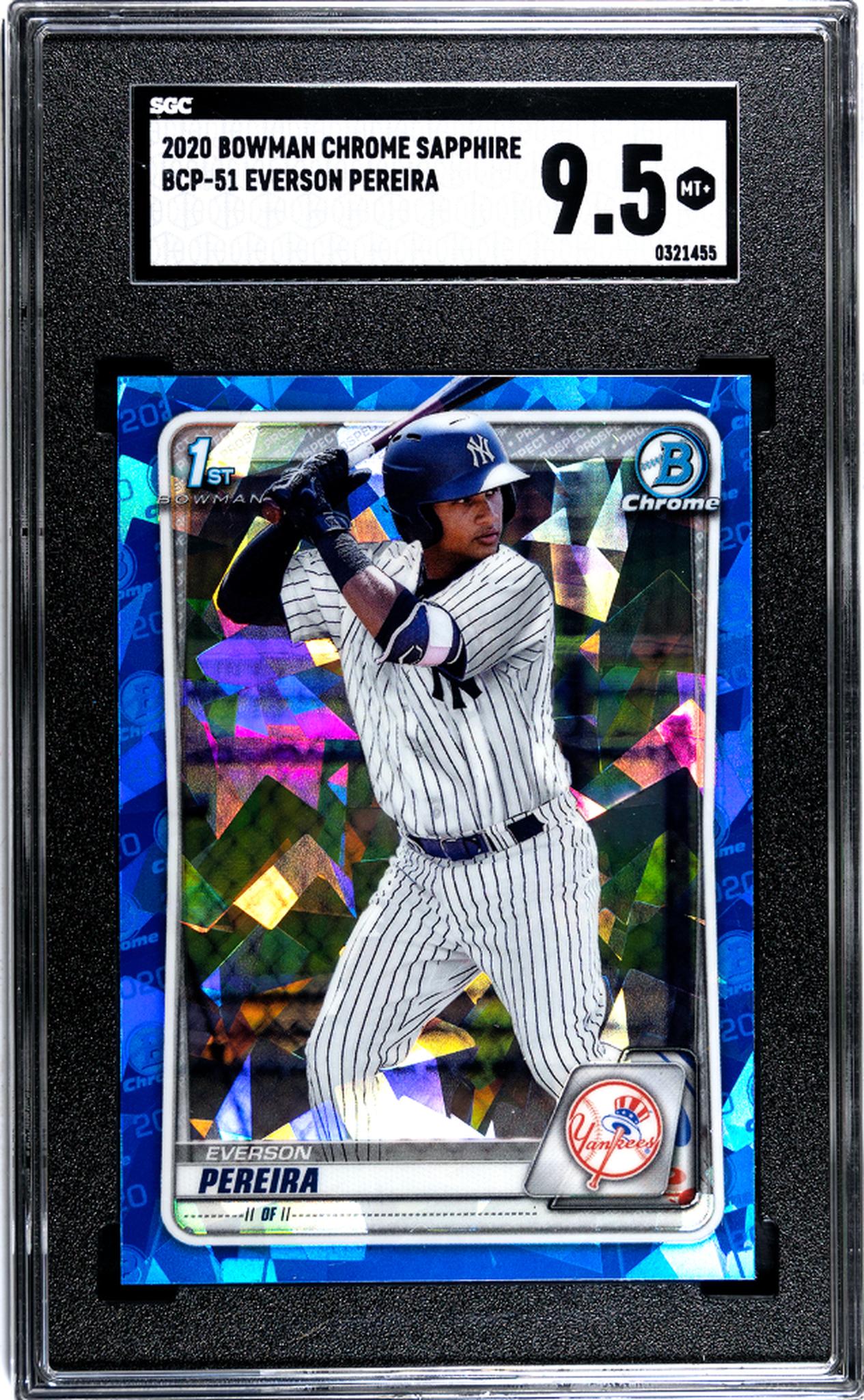 2020 Bowman Chrome Everson Pereira Sapphire #BCP-51 SGC 9.5