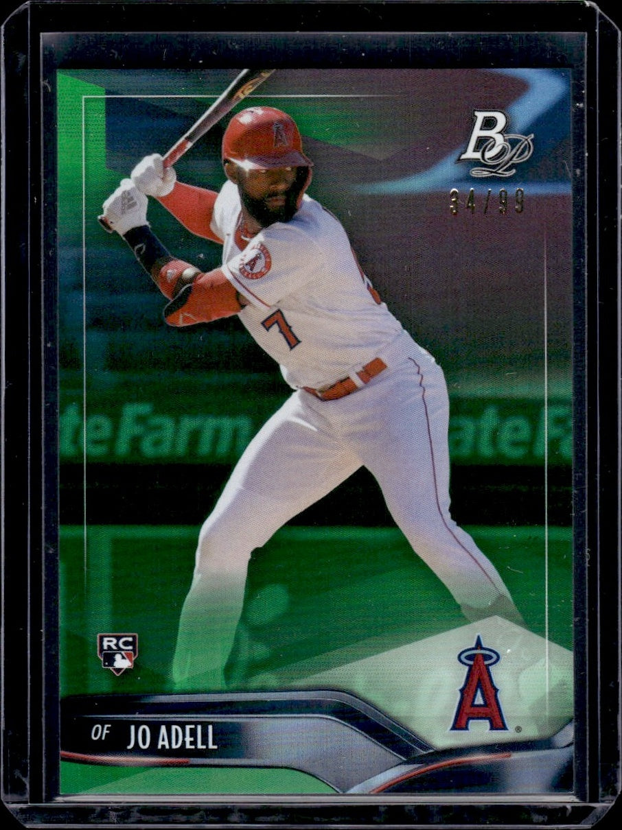 2021 Bowman #5 Jo Adell Platinum Green Rookie /99 Angels