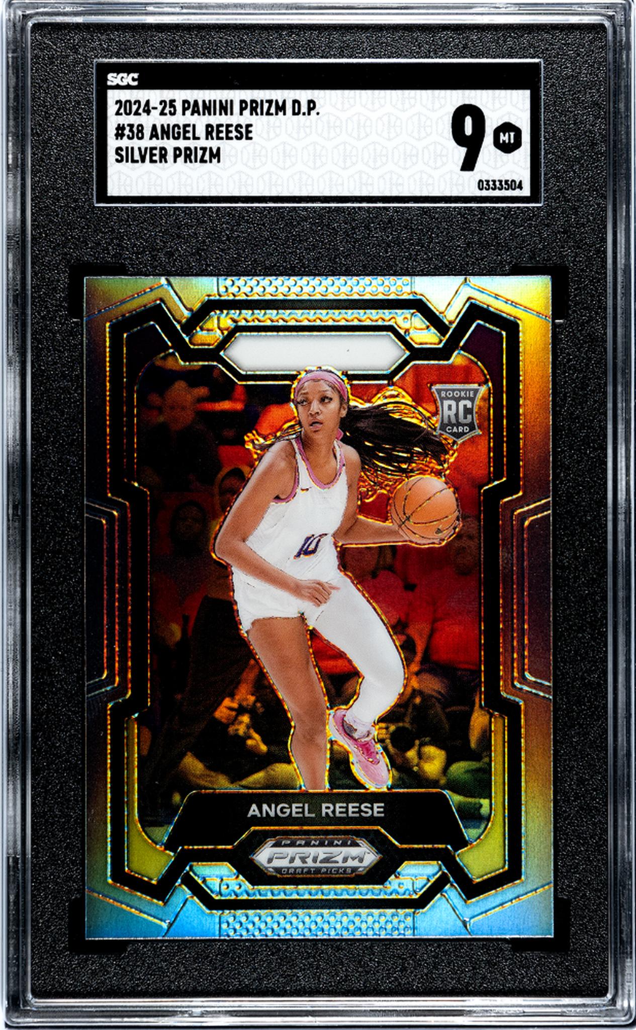 2024-25 Panini Prizm Draft Picks Silver Prizm Angel Reese #38 RC SGC 9