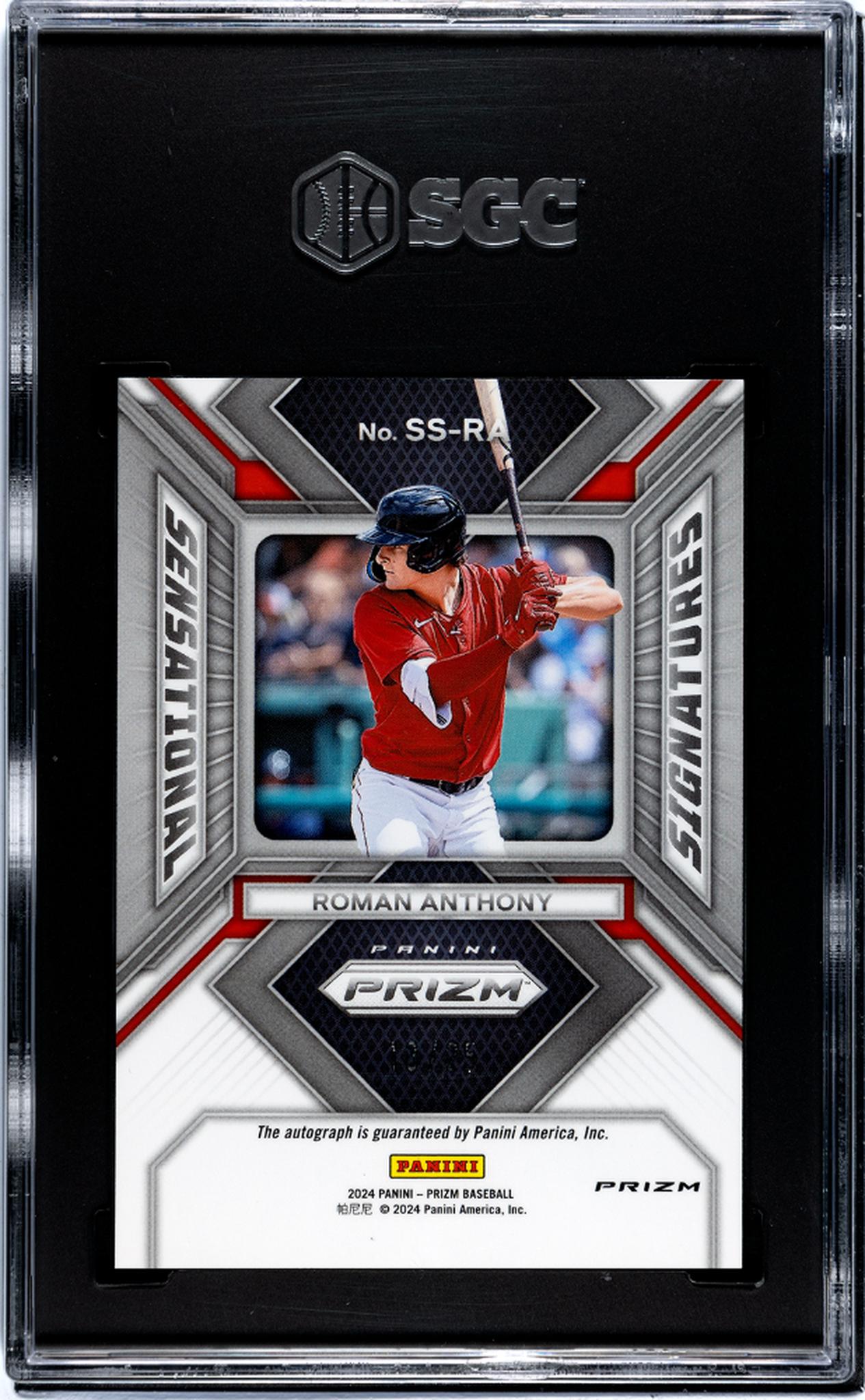2024 Prizm #SS-RA Roman Anthony Sensational Signatures /25 SGC 10