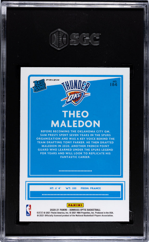 2020 Donruss Optic #184 Theo Maledon Rated Rookie SGC 9
