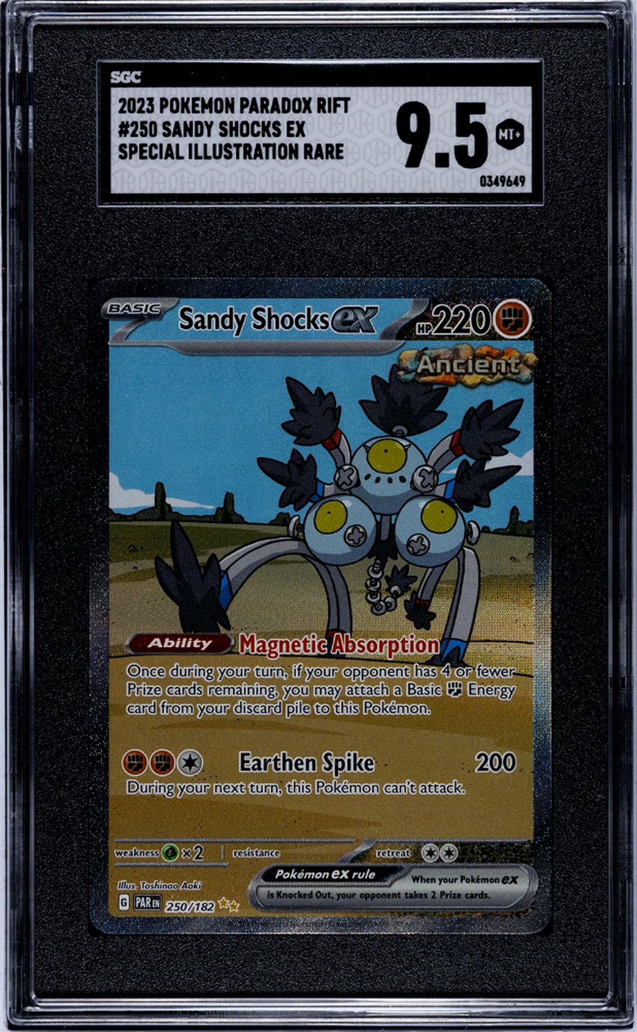 2023 Pokémon Scarlet & Violet Paradox Rift SIR Sandy Shocks #250/182 EX SGC 9.5