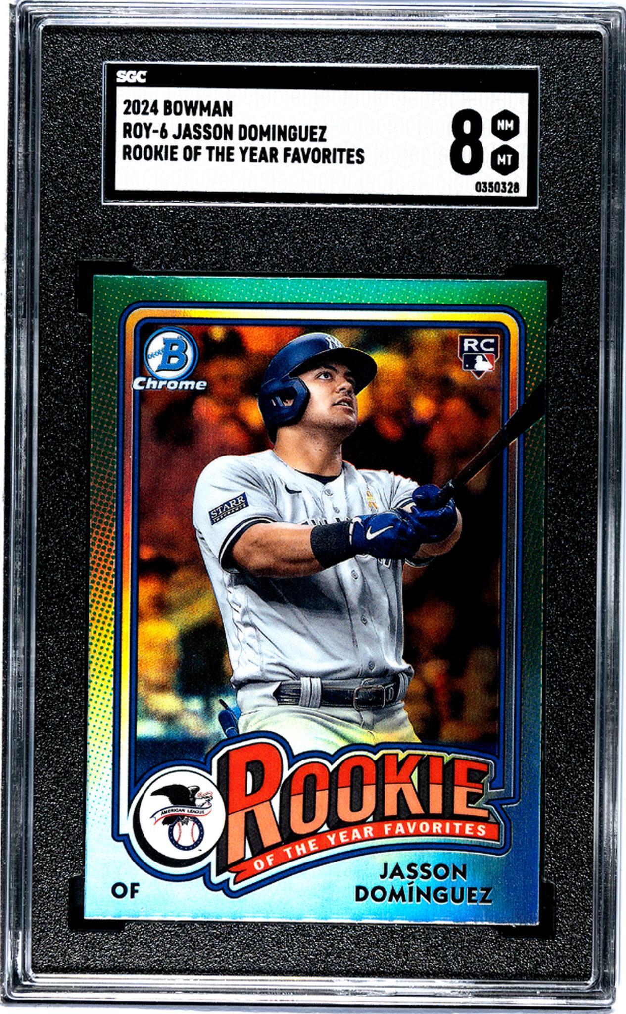 2024 Bowman Chrome #ROY-6 Jasson Dominguez Rookie of the Year Favorites SGC 8