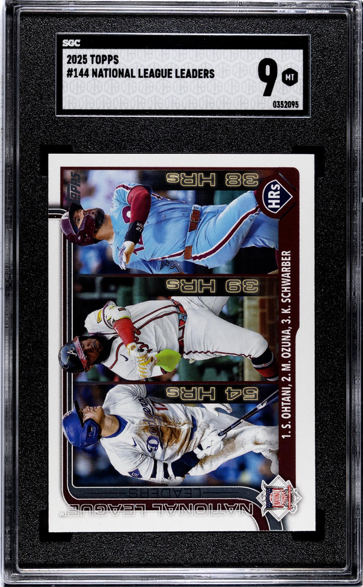 2025 Topps #144 National League Leaders SGC 9