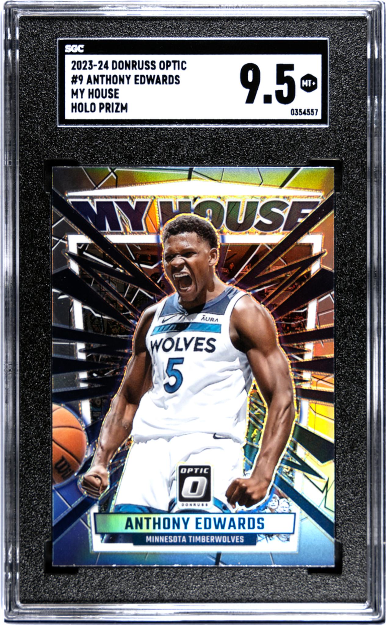 2023-24 Donruss Optic #9 Anthony Edwards My House Holo Prizm SGC 9.5