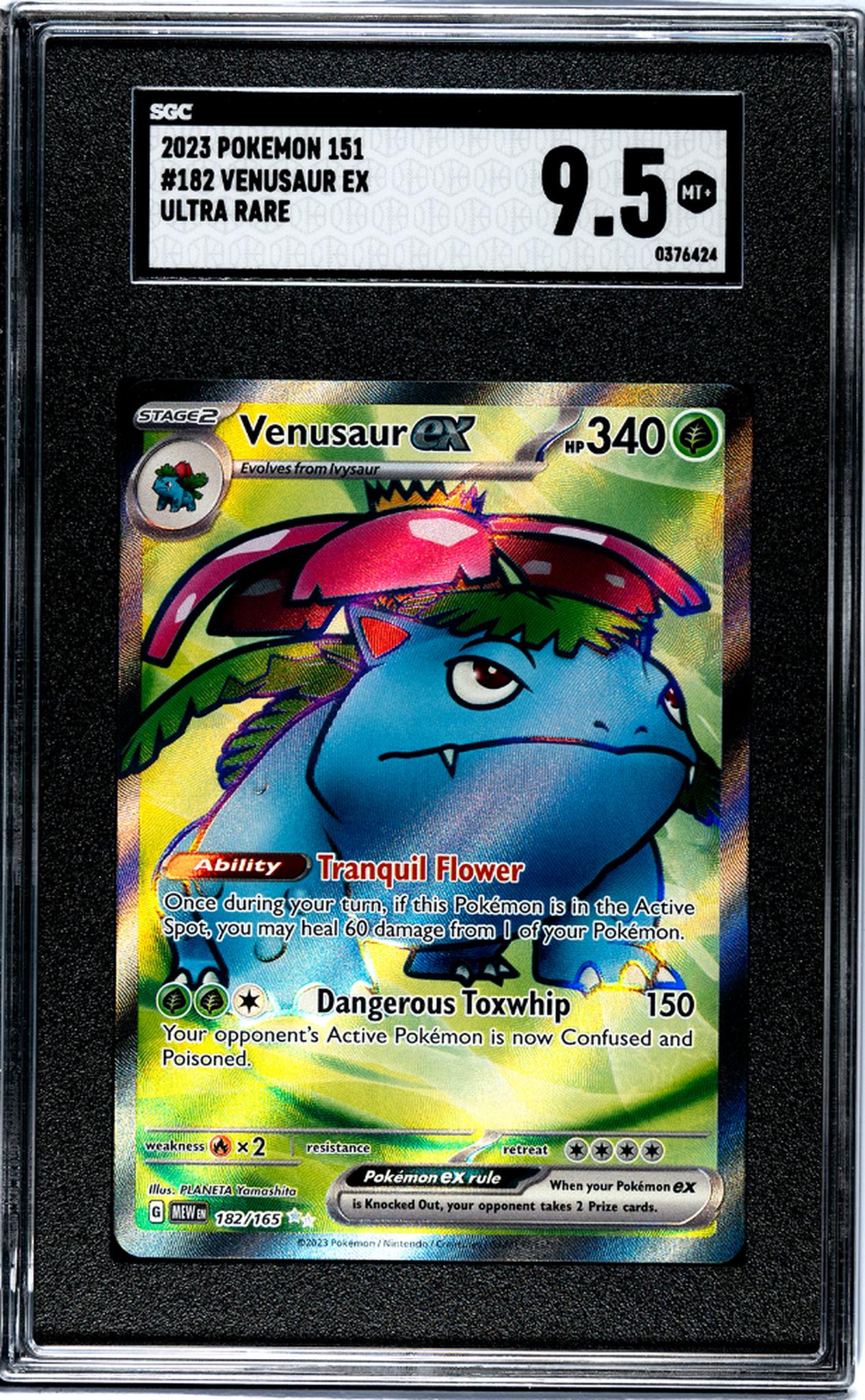 2023 Pokemon #182/165 Venusaur EX Ultra Rare SGC 9.5