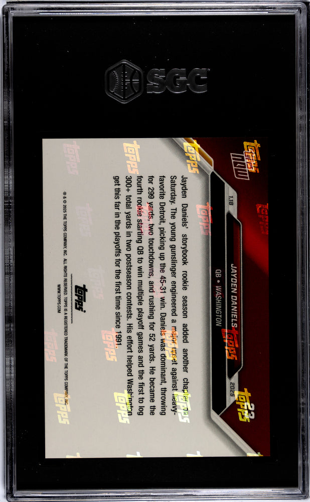 2025 Topps Now #23 Jayden Daniels /18 SGC 8.5
