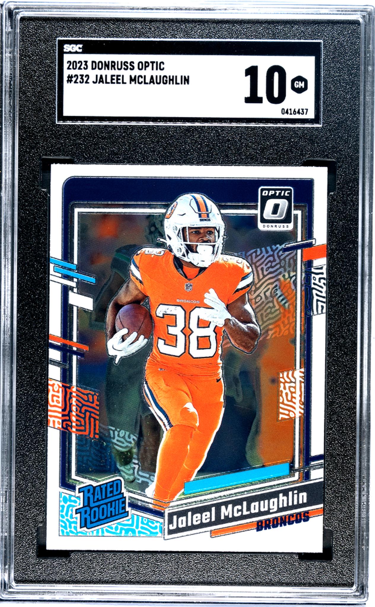 2023 Panini Donruss Optic #232 Jaleel McLaughlin Rookie SGC 10