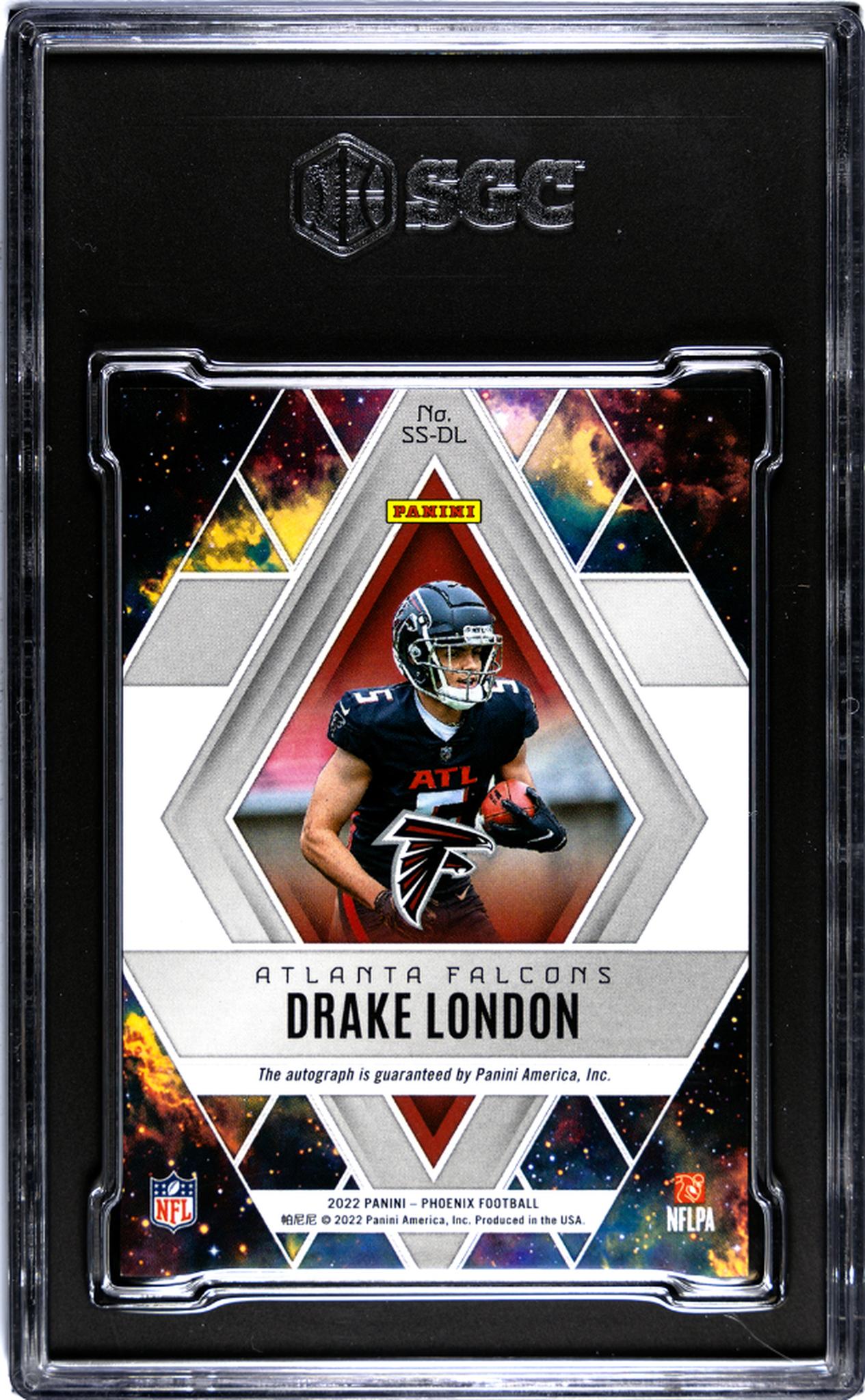 2022 Panini Phoenix Star Signs Drake London #SS-DL RC Auto SGC 9.5 Auto 10
