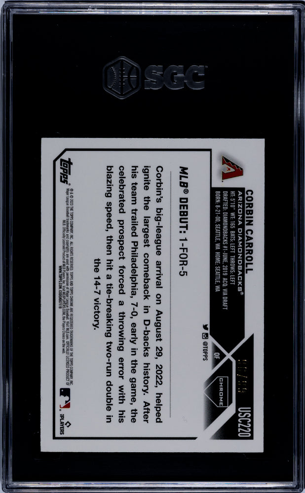 2023 Topps Chrome #USC220 Corbin Carroll /99 SGC 9.5